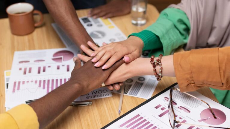 Feche o conceito de trabalho em equipe